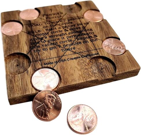 Penny Packer 16 Puzzle - Can You Fit The 16 Provided Mint Pennies Into The Open Quadrant in Kuwait