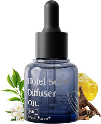 Hotel Fragrance Diffuser - Dubai Essential Oils Scent - Luxury Hotel Inspired Home Aromatherapy Diffuser Oil - Galbanum, Sandalwood, Musk - for Diffuser, Humidifier, Ultrasonic, Reed - 150ML in Saudi Arabia