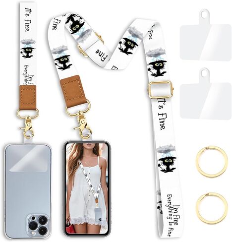 Phone Lanyard Wrist Strap Crossbody, Be Kind Cell Phone Lanyard for Around The Neck Wristlet Adjustable Phone Strap, Rainbow Cute Lanyard for Keys iPhone Case ID Badges Phone Accessories in Kuwait