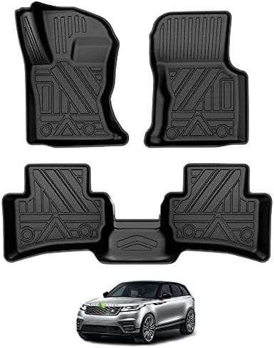 T TGBROS Floor Mats for 2020-2023 2024 2025 Toyota Highlander Accessories (W/2nd Row Bench or Bucket Seats w/Center Console) All Weather Floor Liners 3 Row Set TPE Non-Slip Black in Saudi Arabia