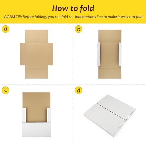 25 حزمة من Frametory 10.75x7.5x2 بوصة بريد مموج سهل الطي، رائع لصندوق الكتب الهزلية، صناديق شحن مرنة قابلة للتعديل للارتفاع لإرسال المستندات والصور، بني in Saudi Arabia