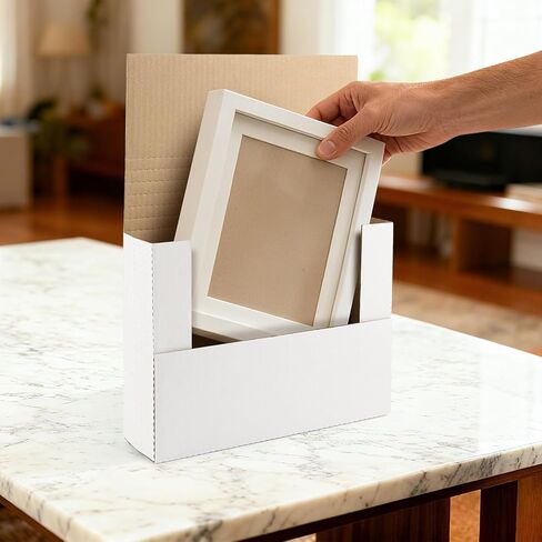 25 حزمة من Frametory 10.75x7.5x2 بوصة بريد مموج سهل الطي، رائع لصندوق الكتب الهزلية، صناديق شحن مرنة قابلة للتعديل للارتفاع لإرسال المستندات والصور، بني in Saudi Arabia