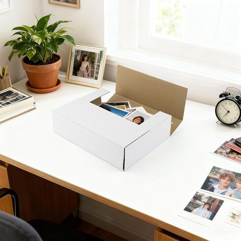 25 حزمة من Frametory 10.75x7.5x2 بوصة بريد مموج سهل الطي، رائع لصندوق الكتب الهزلية، صناديق شحن مرنة قابلة للتعديل للارتفاع لإرسال المستندات والصور، بني in Saudi Arabia