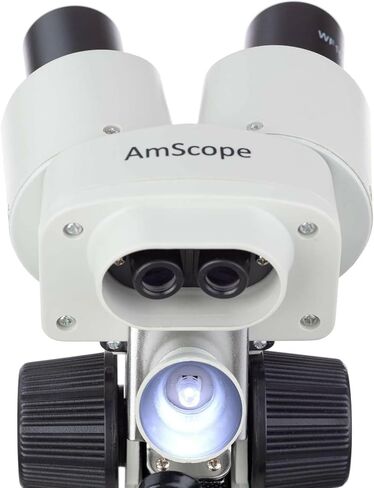 AmScope Kids SE100-LED Portable Binocular Stereo Microscope, WF10x Eyepieces, 20X Magnification, LED Light Source, Battery-Powered in Saudi Arabia
