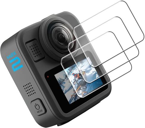 FiTSTILL [8pcs] Screen Protector for GoPro Hero 11 /Hero 10 /Hero 9 Black Fit Media Mod Ultra Tempered Glass Protective Foils with Lens Cover Accessories Kit in Saudi Arabia