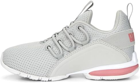 PUMA Kids Girls Axelion Mesh Lace Up Sneakers Shoes Casual - Grey in Saudi Arabia