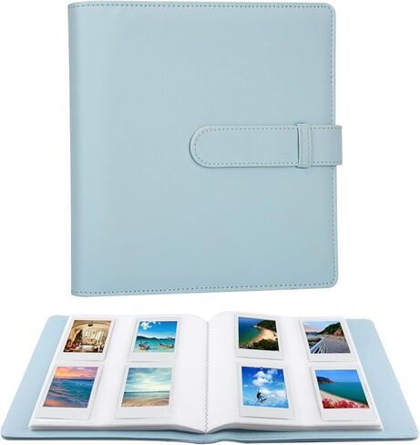 ألبوم صور بولارويد 256 جيبًا لكاميرا Fujifilm Instax Mini 12/11 /9/40، وPolaroid Snap PIC-300 Z2300، وكاميرات SocialMatic الفورية وطابعة فورية بسحاب (أزرق سحري) in Saudi Arabia