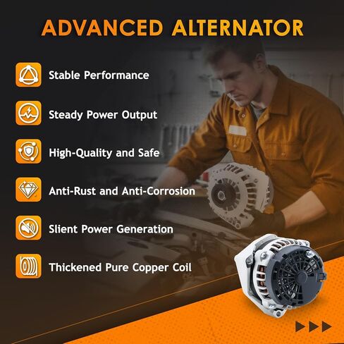 8301N Alternator 160Amp High Output Compatible with 2007-2014 Cadillac Escalade 6.0 6.2, 07-14 GMC Yukon, Chevy C K Silverado Truck 6.2, 2007 2008 2009 2010 2011 2012 2013 15857608 15905871 25877026 in Saudi Arabia