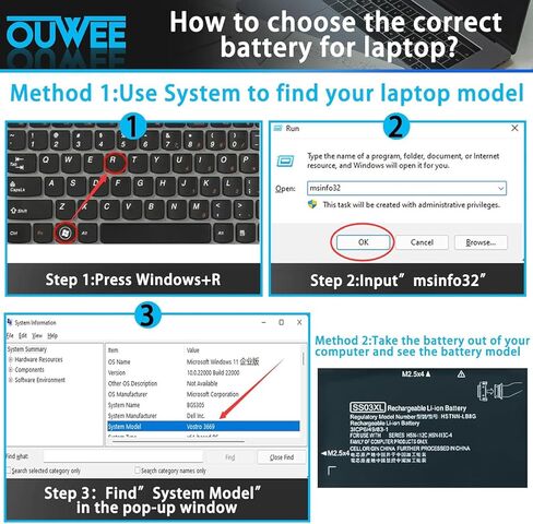 بطارية الكمبيوتر المحمول OUWEE HSTNN-IB8C SS03XL متوافقة مع Hp EliteBook 730 735 740 745 755 830 840 846 G5 745 840 G6 ZBOOK 14U G5 G6 Series HSN-I12C HSN-I13C-4 HSTNN-LB8G 932823-421 933321-85 5 50 واط ساعي in Kuwait