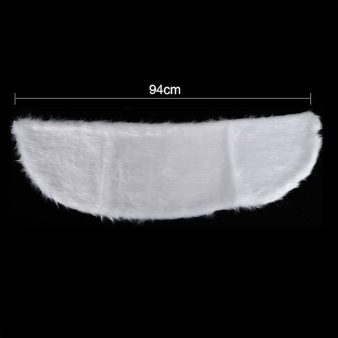 Women Bride Wedding Faux Fur Shawl Wrap Ribbon Tie Bridal Bridesmaid Stole Tippet Cape Party Cover Up Capelet Shrug in Saudi Arabia