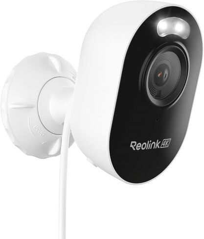 كاميرا أمان خارجية من REOLINK مع ضوء كشاف، كاميرا Lumus 1080P HD Plug-in WiFi للمنزل، كشف حركة PIR، التحدث في اتجاهين، إنذار، مقاوم للماء، تخزين بطاقة Micro SD، تنبيه الحركة فقط in Kuwait