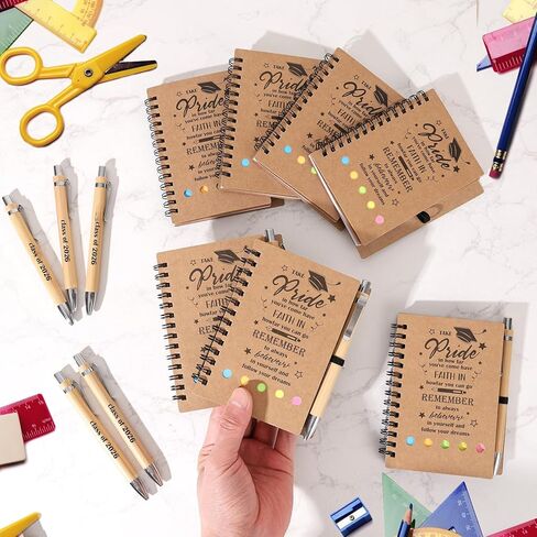 24 Sets Graduation Inspirational Gifts Bulk Motivational Notebooks Journal with Pens Graduate Mini Notebooks Ballpoint Pen Class of 2026 Gifts for College Students Teacher School Favors in Saudi Arabia