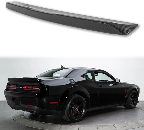 جناح سبويلر خلفي للسيارة 2011-2025 دودج تشالنجر SRT Hellcat R/T Scat Pack Widebody T/A، ملحق خارجي سبويلر خلفي على الطراز المقعر (طلاء أسود لامع) in Kuwait