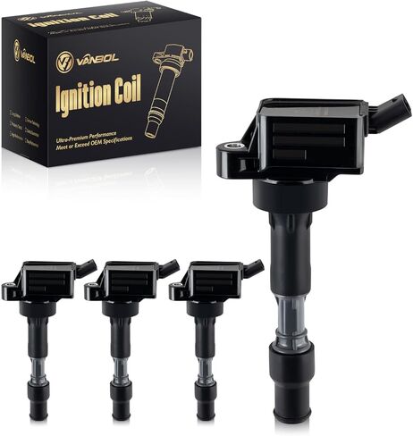 Set of 4 Ignition Coil Pack UF816 & Iridium Spark Plug Fit for Buick Hyundai Elantra 2015-2020 Kona Sonata 2016-2019 for Veloster 2019-2021 Kia Forte 17-24 Optima Seltos Soul L4 2.0L 273002E601 in Saudi Arabia