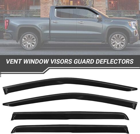 Window Visors Fit for Chevrolet 2002-2006 Avalanche/Rain Guard Shade Deflector Window Visors 4pcs/Sun Vent Shields Deflectors in Saudi Arabia