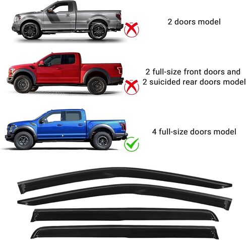 Window Visors Fit for Chevrolet 2002-2006 Avalanche/Rain Guard Shade Deflector Window Visors 4pcs/Sun Vent Shields Deflectors in Saudi Arabia