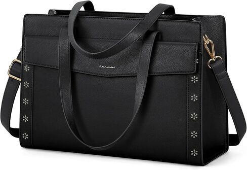 RAINSMORE Laptop Bag for Women 15.6 inch Waterproof Leather Laptop Tote Bag in Saudi Arabia