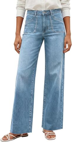 Cicy Bell Jeans for Women Wide Leg Baggy High Waisted Straight Trendy Denim Pants in Saudi Arabia