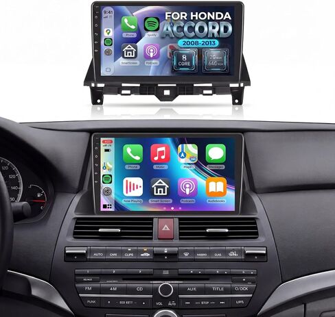 ستيريو سيارة أندرويد لهوندا أكورد 8th 2008 2009 2010 2011 2012 2013 يدعم Carplay اللاسلكي / Android Auto مع شاشة لمس 10.1 بوصة واي فاي GPS للملاحة BT USB FM / RDS كاميرا احتياطية لمستقبل الراديو in Kuwait