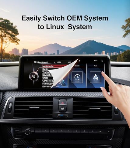10.25 بوصة IPS شاشة تعمل باللمس سيارة ستيريو لاسلكي CarPlay Wireless Andriod Auto لسلسلة BMW1&2 مع نظام NBT، بلوتوث 4.0، مستقبل الوسائط المتعددة، راديو السيارة SWC مع موسيقى USB HD تشغيل الفيديو in Saudi Arabia