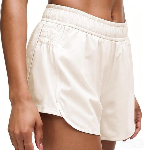 NEXSONIC Athletic Shorts for Women Hight Waisted Ruched Side Running Shorts with Liner for Workout Gym Tennis Active in Saudi Arabia
