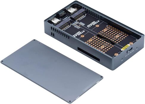 اكس واي ذاكرة مستديمة مزدوجة 20 جيجابايت في الثانية M.2 NGFF M-Key الى USB-C Raid0 Raid1 JOBD مع محول مروحة رايد0 هايبر in Kuwait