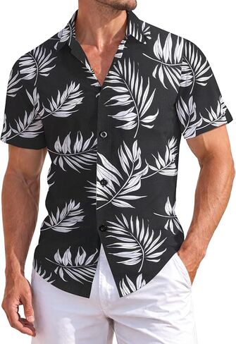 Weecreeture Floral Hawaiian Shirt for Men Summer Button Up Shirt Shirt Shirt Shirt Shirt Mens Beach Tropical Disual ALOHA SHIRT in Saudi Arabia