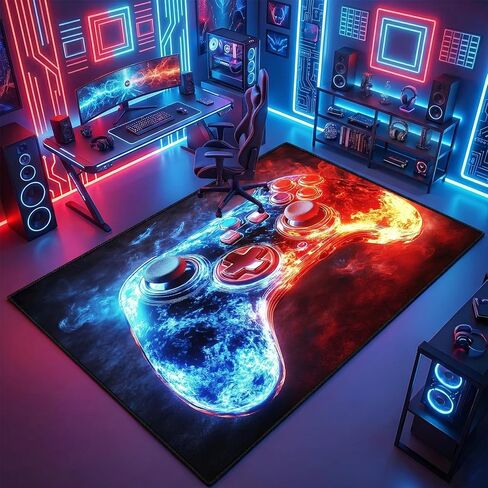 Gaming Rug for Boys Room - Video Game Rug Game Controller Floor Mats Gamer Room Decor for Kids Teen Boy, 3x5 Feet in Saudi Arabia