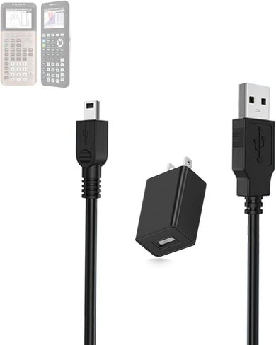 شاحن آلة حاسبة لآلة حاسبة الرسوم البيانية TI-84 Plus CE/TI 84 Plus CE Color/ TI84 Plus C Silver Edition، كابل شحن 3FT لآلة حاسبة الألوان Texas TI-Nspire CX/TI-Nspire CX CAS/CX II in Kuwait