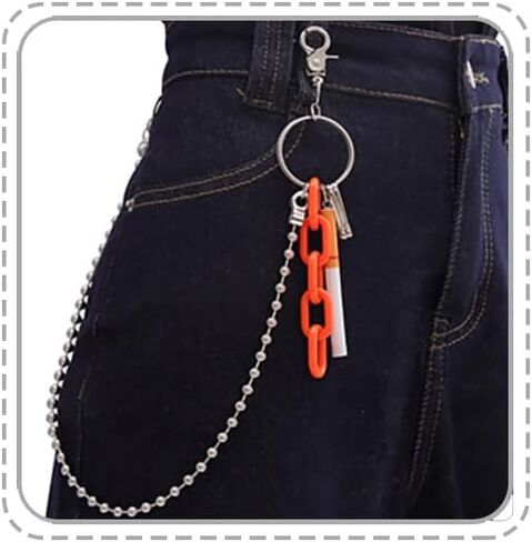 Punk Layered Pants Chain for Men Women Skull Wallet Chains Pearl Mango Jeans Chain Pocket Chains Gothic Key Chain for Pants in Saudi Arabia