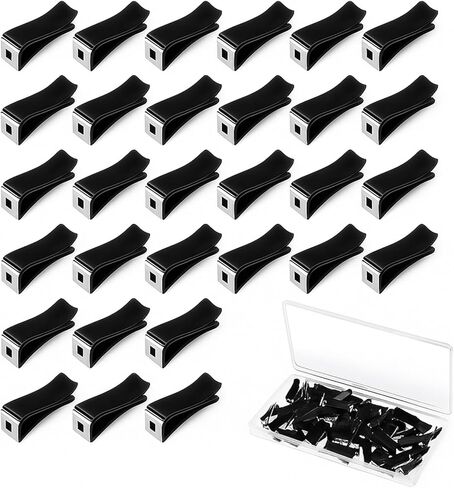 Frienda 60 Pieces Square Head Car Vent Clips Air Freshener Car Outlet Perfume Auto Air Conditioner Clips with 2 Storage Boxes for Office Home Auto(9 mm,Black) in Kuwait