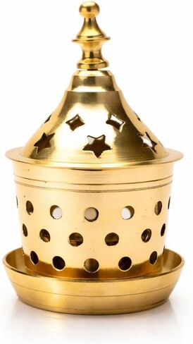 Aditri Creation Brass Star Shape akhand Oil Diya/Lamp Hindu Puja Religious Brass Oil Lamp Pooja Essential for Indian Traditional Pooja Items Decoration (Size:-L;5.5 Inch,H;2.5 Inch) in Saudi Arabia