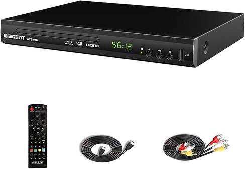 DVD Player for TV, DVD Player with HDMI & AV Output (HDMI & AV Cable Included), All-Region Free, USB/MIC Input,Coaxial Digital Out,DVD/CD/MP3 Disc Player,PAL/NTSC,CD Players for Home(WST-977) in Saudi Arabia