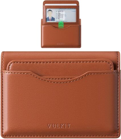 VULKIT Small Wallet for Men Leather RFID Wallet with Remove ID Window Bifold Men's Wallets with Card Holder Banknote Compartment Credit Card Wallet for Women, Black in Saudi Arabia