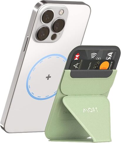 حامل محفظة MOFT MagSafe لهاتف iPhone 14/13/12 Series متوافق مع MagSafe مع 3 زوايا رؤية، كلاسيكي عاري in Kuwait