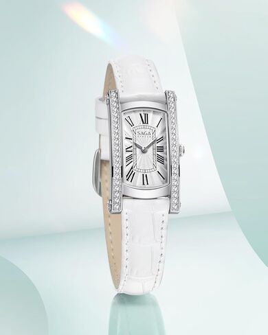 SAGA Classic Square Women's Dress Watch, with Danube Crystals, Japanese Quartz Movement, 30M Waterproof in Saudi Arabia