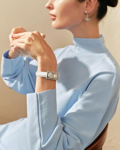 SAGA Classic Square Women's Dress Watch, with Danube Crystals, Japanese Quartz Movement, 30M Waterproof in Saudi Arabia
