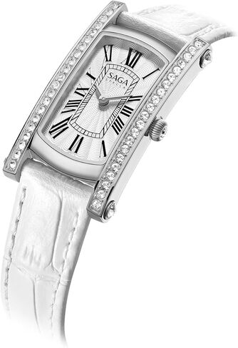SAGA Classic Square Women's Dress Watch, with Danube Crystals, Japanese Quartz Movement, 30M Waterproof in Saudi Arabia