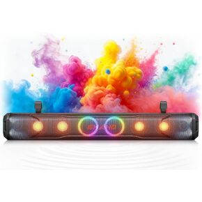 Ehaho 13.5 بوصة 4 مكبرات صوت UTV، مكبرات صوت بلوتوث لعربة الجولف [RGB وإضاءة ستروب] IP66 نظام مكبر صوت ATV مقاوم للماء، مكبر صوت SXS متوافق مع Polaris RZR CF Moto Can-Am in Kuwait