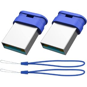 64 جيجابايت 2 حزمة محرك فلاش USB K&ZZ محرك إبهام رفيع للغاية USB 2.0 ذاكرة USB محرك أقراص توسيع قرص بيانات مع حبل أسود محمول (64 جيجابايت، حزمة من قطعتين) in Kuwait