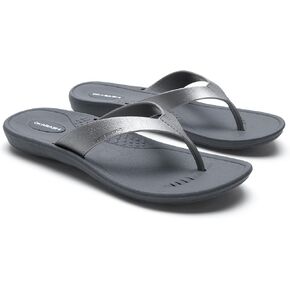 OKABASHI Women's Breeze Flip Flop (Toffee/Coral, ML) | Contoured Footbed w/Arch Support for All-Day Comfort | Slip-Resistant & Waterproof | Sustainably Made in The USA in Kuwait