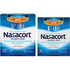 Nasacort 24HR Allergy Nasal Spray for Adults, Non-drowsy & Alcohol Free, 120 Sprays, 0.57 fl. oz. in Kuwait