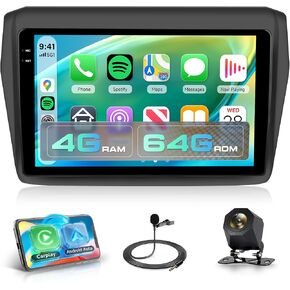 1G+32G Android Car Stereo for Suzuki Swift 2017-2020 with Apple Carplay, Rimoody 9 Inch Touch Screen Car Radio with GPS Navigation Bluetooth FM HiFi WiFi Android Auto + AHD Backup Camera in Kuwait