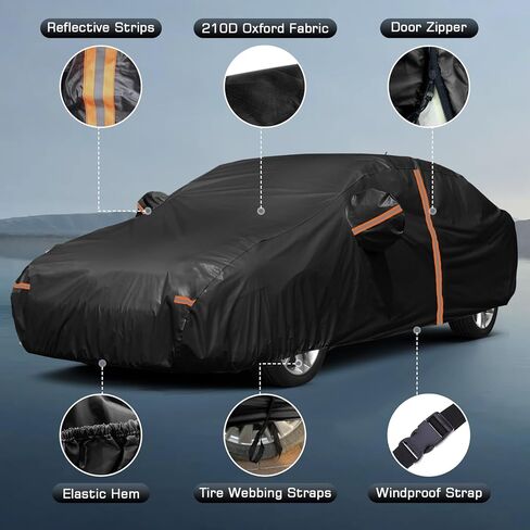 Car Covers for 2013-2025 Lexus is IS200t IS250 IS250C IS300 IS300F IS350 IS350F IS500 ISF Sport, All Weather Full Cover with Zipper Door for Sun UV Rain Dust Wind Protection Scratch Resistant in Saudi Arabia