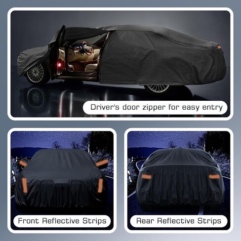 Car Covers for 2013-2025 Lexus is IS200t IS250 IS250C IS300 IS300F IS350 IS350F IS500 ISF Sport, All Weather Full Cover with Zipper Door for Sun UV Rain Dust Wind Protection Scratch Resistant in Saudi Arabia
