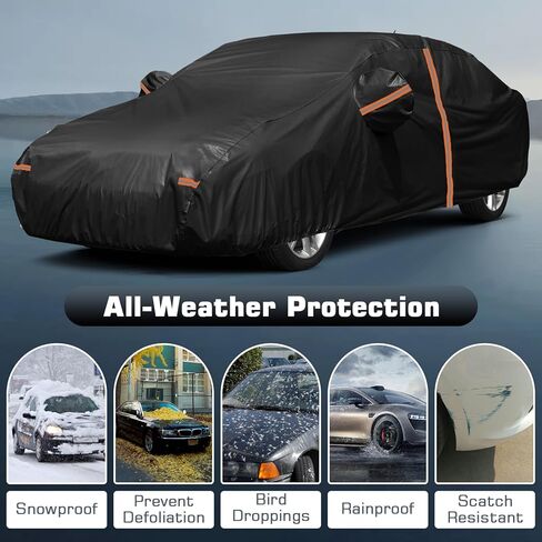 Car Covers for 2013-2025 Lexus is IS200t IS250 IS250C IS300 IS300F IS350 IS350F IS500 ISF Sport, All Weather Full Cover with Zipper Door for Sun UV Rain Dust Wind Protection Scratch Resistant in Saudi Arabia
