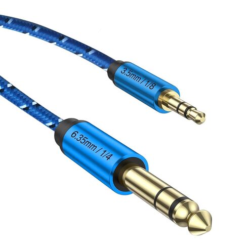 1/4 inch to 3.5mm Stereo Audio Cable, 6.35mm to 3.5mm Headphone Adapter, 1/4 to 1/8 Male to Male Aux Cord, 3.3ft (1m) Long, for Guitar, Cellphone, Laptop, Switch, Home Theater Devices in Saudi Arabia