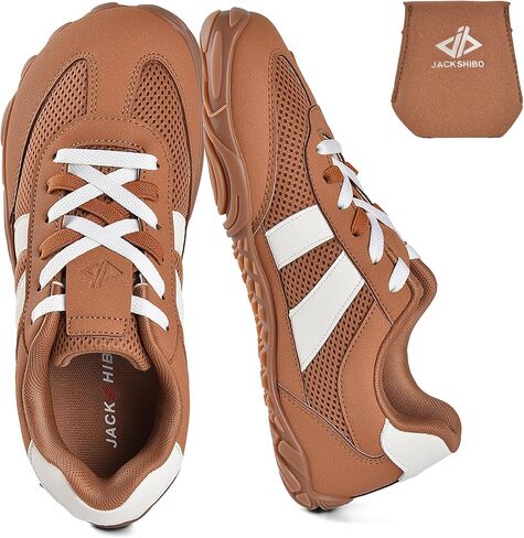 أحذية JACKSHIBO Hike Barefoot للنساء، أحذية واسعة عند الأصابع، بدون قطرة للمشي لمسافات طويلة، أحذية تأريض قابلة للفصل، لسان قلاب غير قابل للانزلاق، أحذية رياضية بسيطة لتقويم العظام والتهاب اللفافة الأخمصية مع دعم للقوس in Kuwait