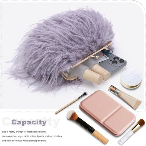 Clutch Purse for Women Fluffy Feather Evening bags Pearl Handbag Vintage Shoulder Crossbody Bag in Saudi Arabia