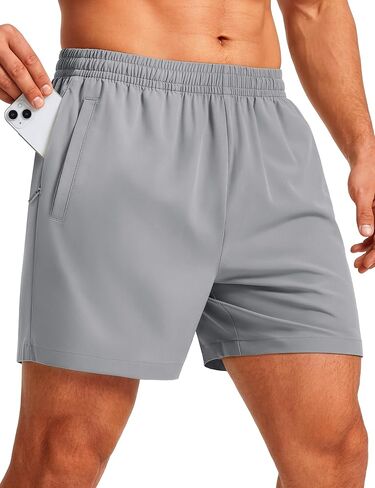 MAGCOMSEN Men's Athletic Shorts 5 Inches Lightweight Basketball Running Workout Shorts with Zipper Pockets in Saudi Arabia